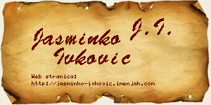 Jasminko Ivković vizit kartica